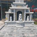 宝鸡芝麻白中国黑石材套墓 花岗岩墓碑