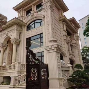 宝鸡黄金麻别墅外墙异形定制