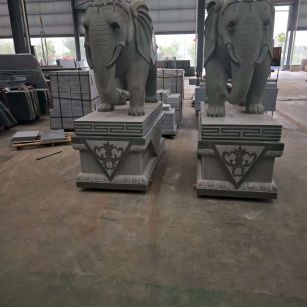 宝鸡芝麻灰花岗岩对象 芝麻白芝麻灰大象