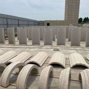 宝鸡黄金麻别墅柱皮 异形 线条定制