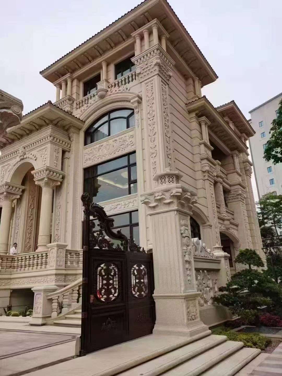 宝鸡黄金麻别墅外墙异形定制