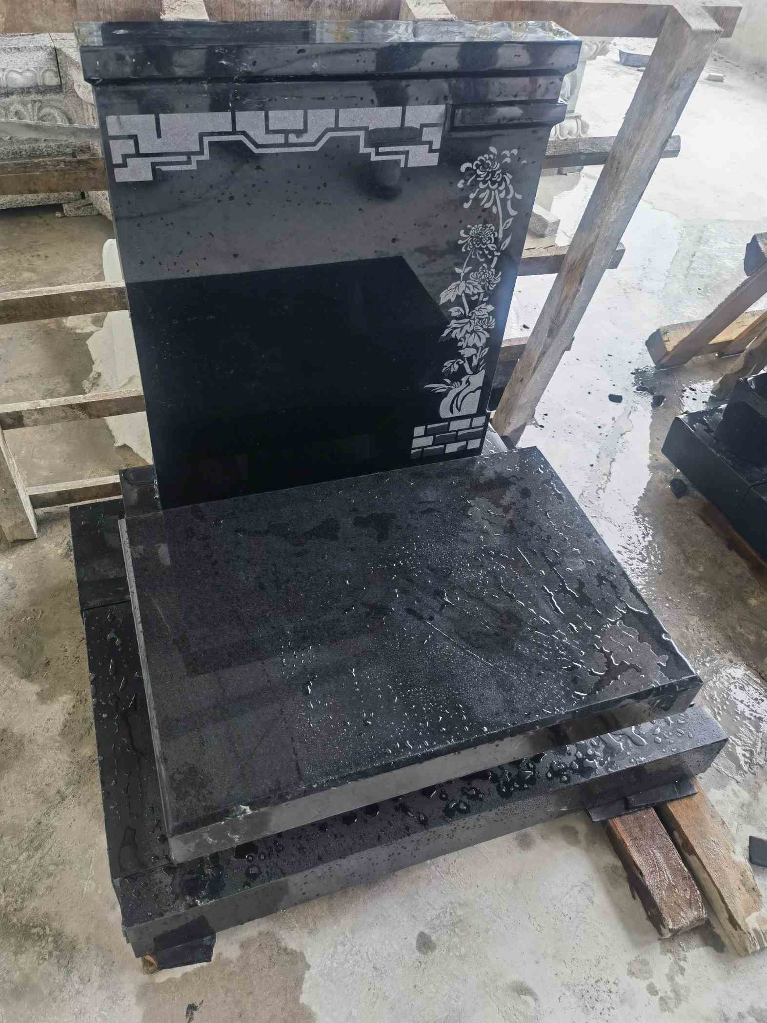 宝鸡花岗岩墓碑石 墓碑 套墓