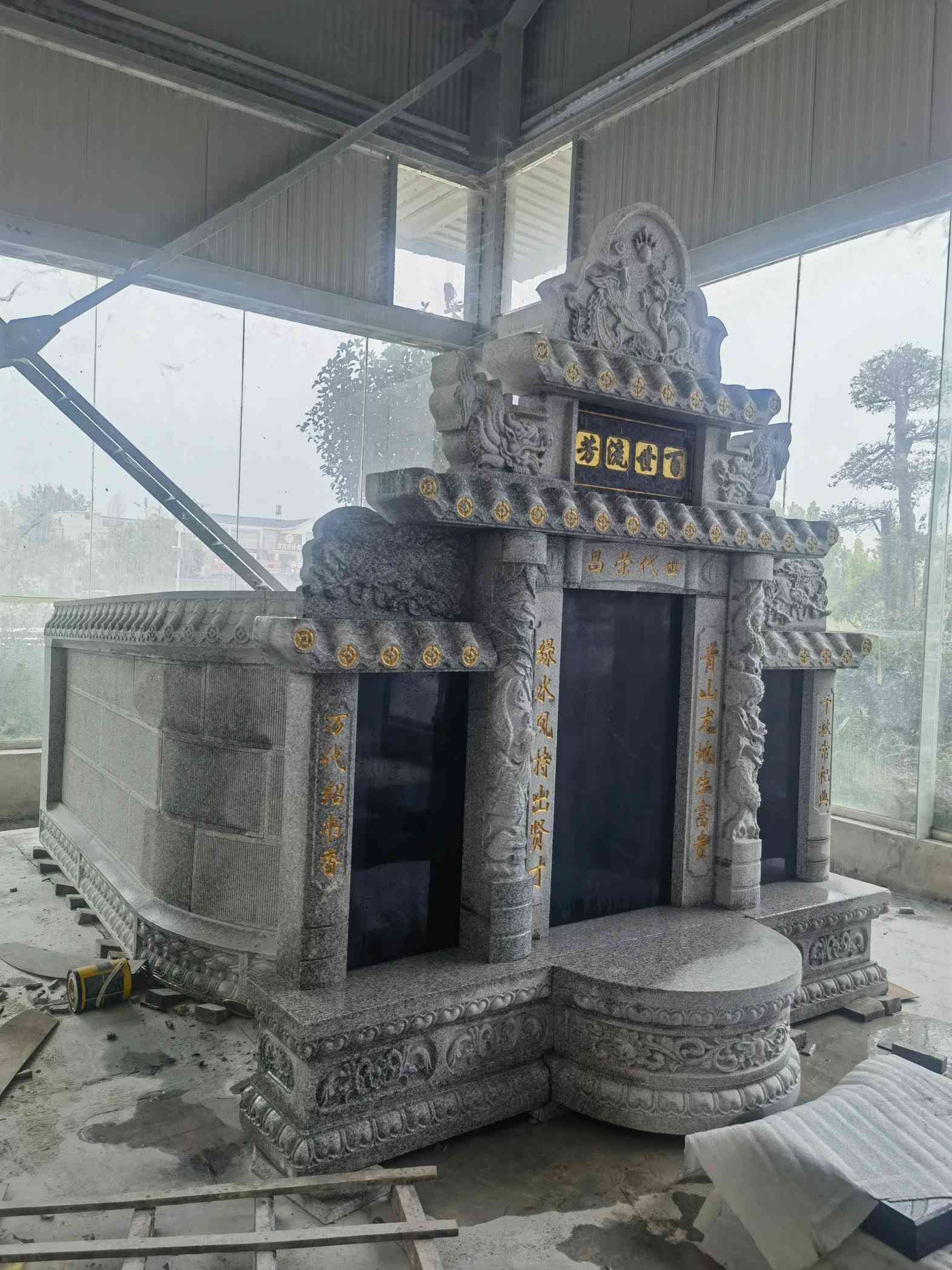 宝鸡套墓 墓碑 围坟石 异形定制